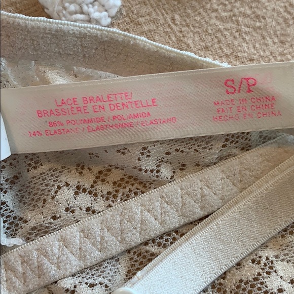 VS PINK White Lace Padded Bralette - Picture 5 of 7